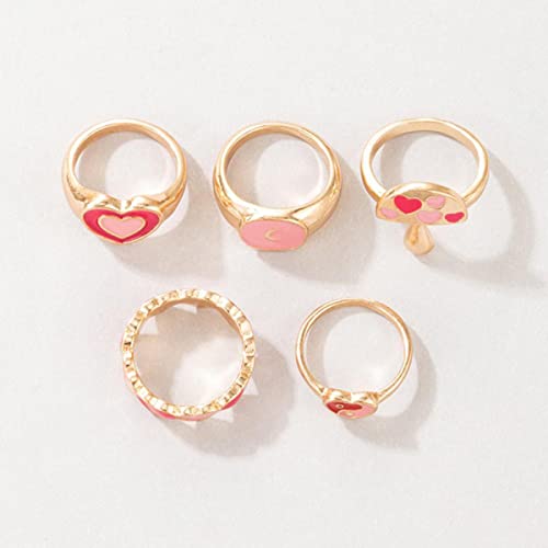 5-Piece Plated Rings Set